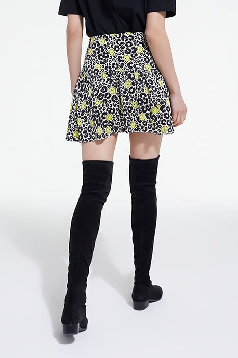 WILD BLOSSOM WHITE SHORT RUFFLE SKIRT ECRU / YELLOW 2