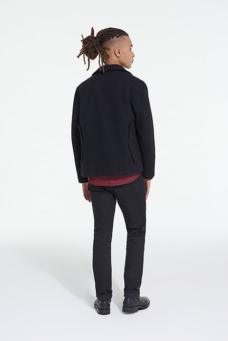 ZIPE JACKET WITH BACK POCKETS BLACK 4