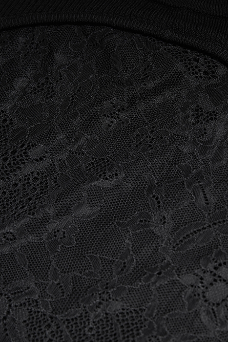 SWEATER WITH SHIFT BACK AND LACE INSERT BLACK 7