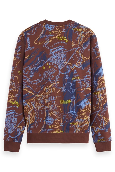 ALL OVER PRINT SWEATSHIRT DRIFTWOOD SEA MAP AOP 2