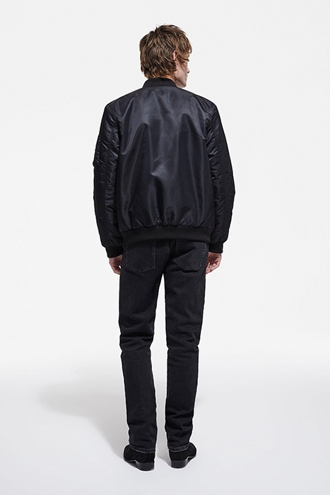 BOMBERS SHAPED JACKET WITH RIBBED EDGES BLACK 4