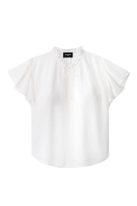 SHORT SLEEVED VAPOROUS CROP TOP OFF WHITE 5