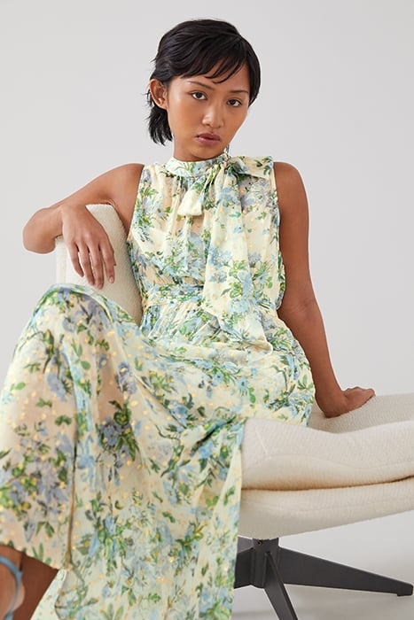 DR ROBYN NEON PRINT DRESS CREAM 2