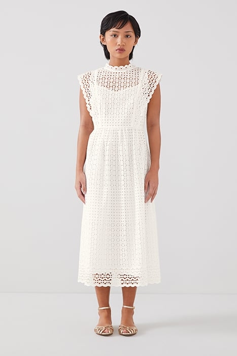 DR LAILA BRODERIE DRESS WHITE 1