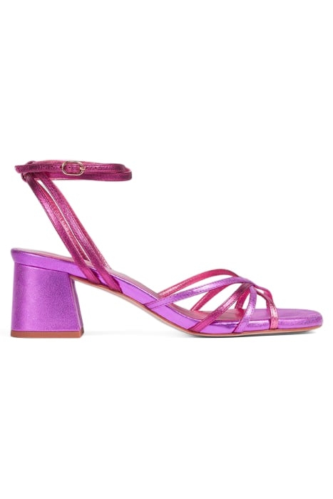 FS STARLET TIE BLOCK HEEL FUCHSIA 1