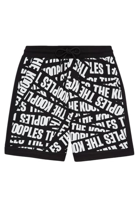 ALL OVER LOGO TAPE SHORTS BLACK / WHITE 4