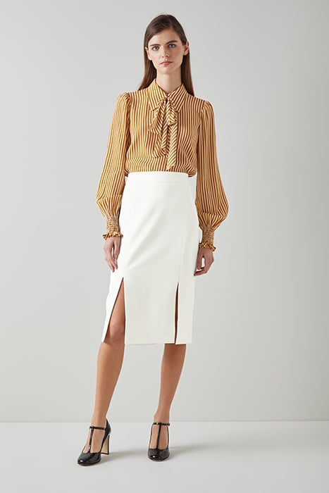 SK SKY PENCIL SKIRT IVORY 1