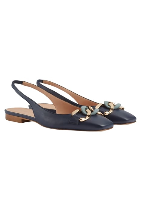 CARMENFLATSLINGBACKSQUARE NAVY 2