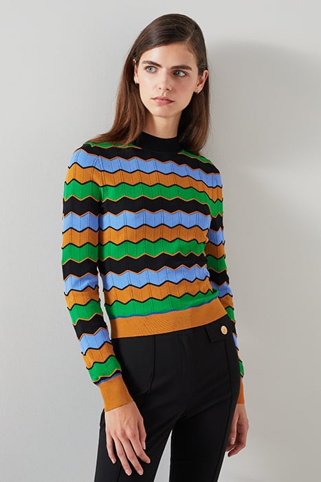 ELINA ZIG KNITTED SWEATER MULTICOLOR 1