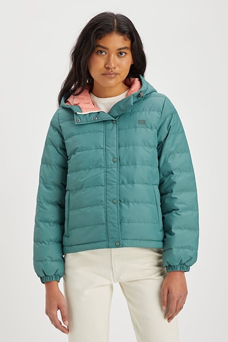 EDIE PUFFER JACKET IN TEAL 1