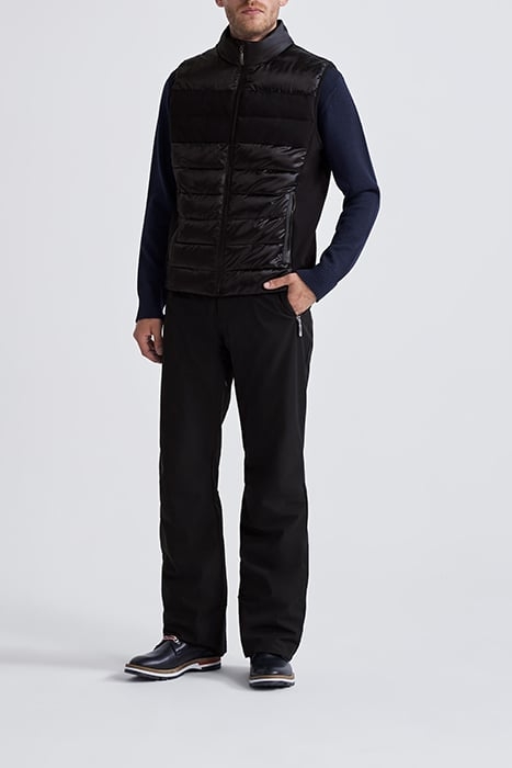 BLACK MIXED FABRIC IKKS X DUVILLARD BODYWARMER BLACK 3