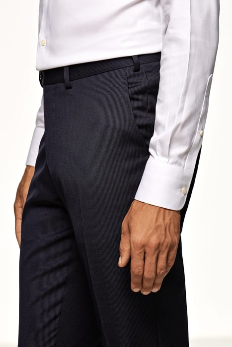 NAVY STRIPED BRESCIA TROUSERS 3