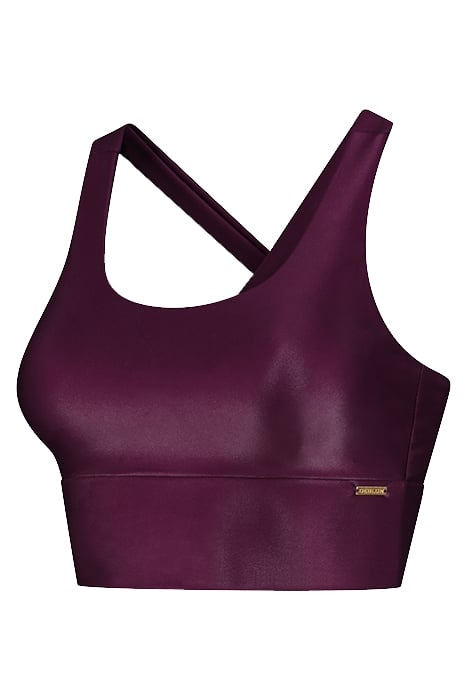 SARAH CROSS TOP SHINE BURGUNDY 3