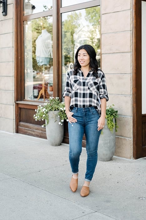 SPLIT BACK BUTTON DOWN HIGHLAND PEAK 1