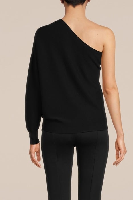 OFF-SHOULDER TOP BASIC KNIT BLACK 2