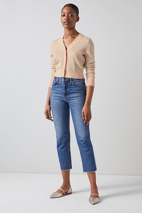 CD COCO-V NECK SLIM CARDI SAND 1