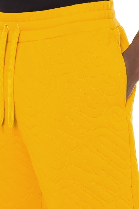 BERMUDA SHORTS IN QUILTED ALLOVER LOGO ORGANIC FLEECE YELLOW 4