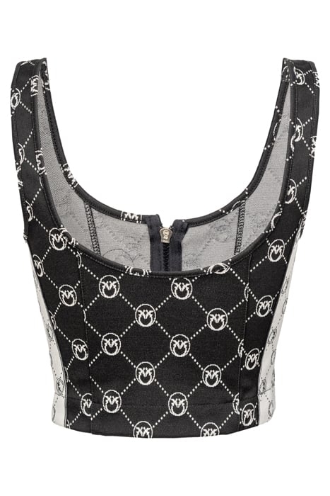 IRRIVERENTE TOP PUNTO STOFFA JACQUARD LOGO CON PATCH RICAMAT 4