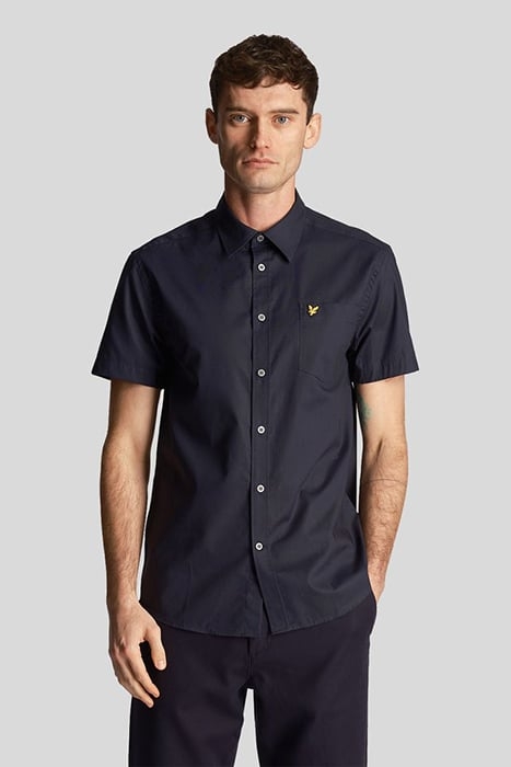 PLAIN POPLIN SHORT SLEEVE SHIRT DARK NAVY 1