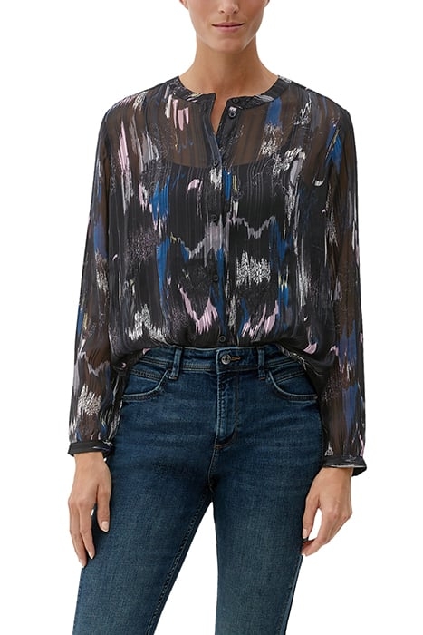 S.OLIVER BLOUSES GREY/BLACK 1