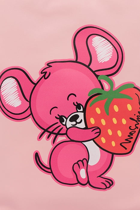 ILLUSTRATED ANIMALS NAPPA SHOPPER PINK 4