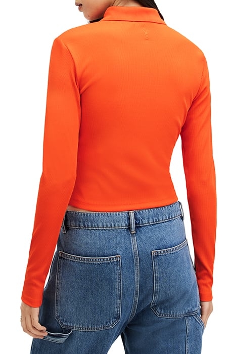 HALLIE LS POLO ZESTY ORANGE 2