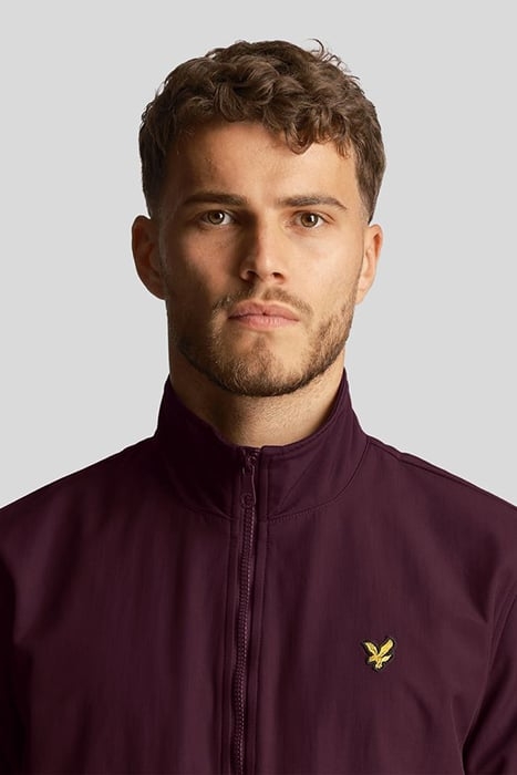 MESH BACKED FUNNEL NECK JACKET BURGUNDY 5
