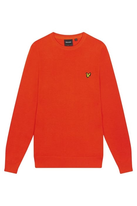 COTTON CREW NECK JUMPER TANGERINE TANGO 4