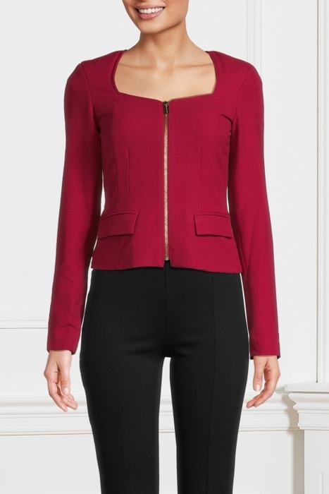 NORAH BLAZER DEEP SCARLET 1