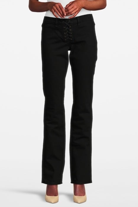 LACE FRONT JEANS NIGHT BLAC 1