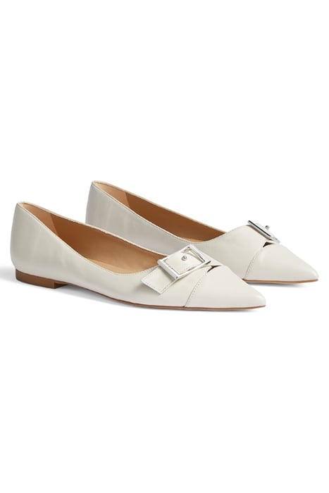 BRYNN CURVED BALLERINA SHOES OFF WHITE 2