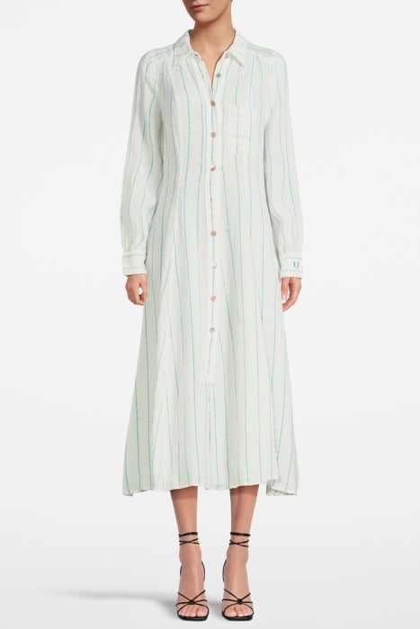 PINSTRIPE LINEN DRESS ANTILLE 1