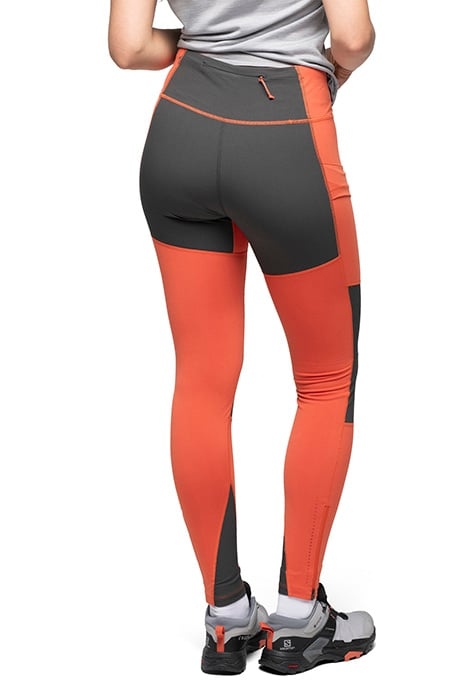 FLØYEN OUTDOOR TIGHTS WOMEN BRICK/SOLID CHARCOAL 2