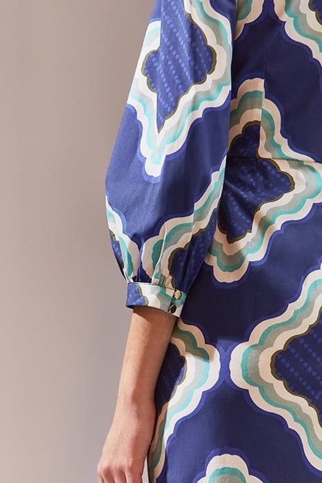 DANIELA- TIE MIDI DRESS NAVY MULTICOLOR 7