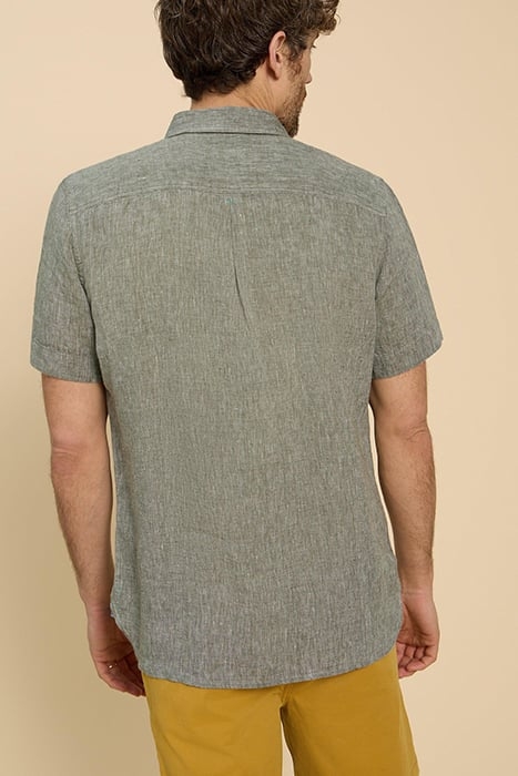 PEMBROKE LINEN SHIRT KHAKI GREEN 2