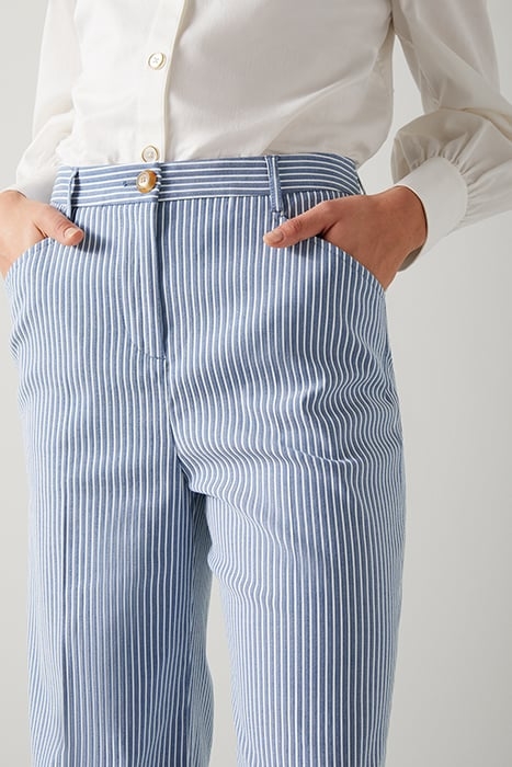 GENE WIDE WIDE-LEG & FLARED JEANS BLUE/WHITE 3