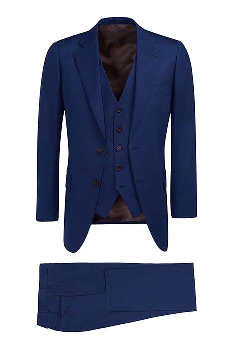 MID BLUE THREE-PIECE TAILORED FIT LAZIO SUIT 6