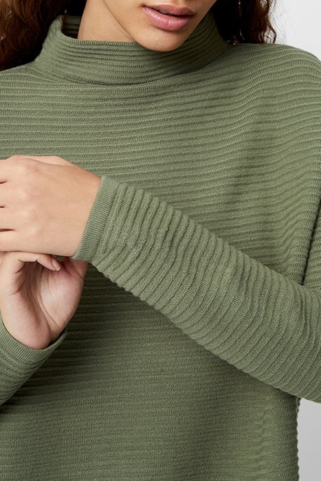 BABYSOFT LENA L/S HIGH NK JMPR KHAKI 4