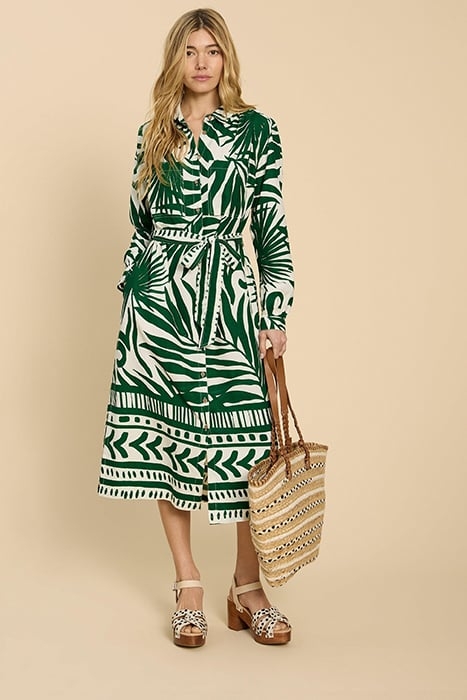 TONI ECO VERO SHIRT DRE GREEN PRINTED 1