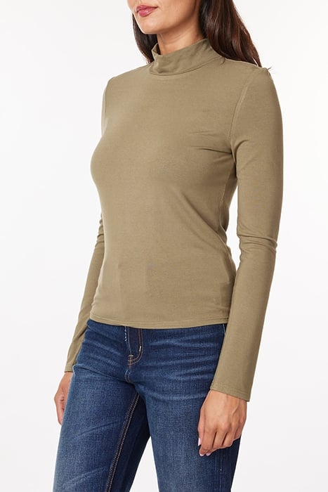 LONG SLEEVE MOCK NECK DUSTY GREEN 2