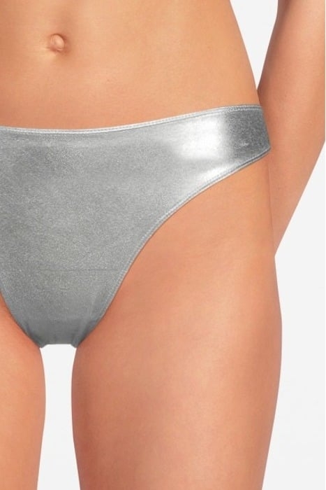 LAMINATED BIKINI BOTTOM SILVER 4