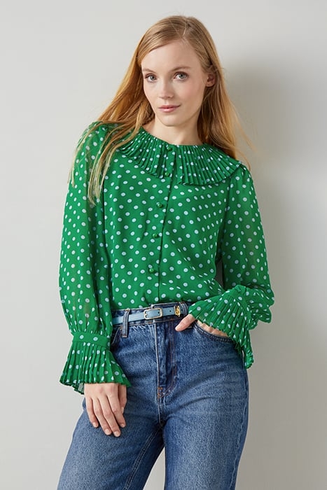 DITA - BUTTON-DOWN SHIRT GREEN/BLUE 1