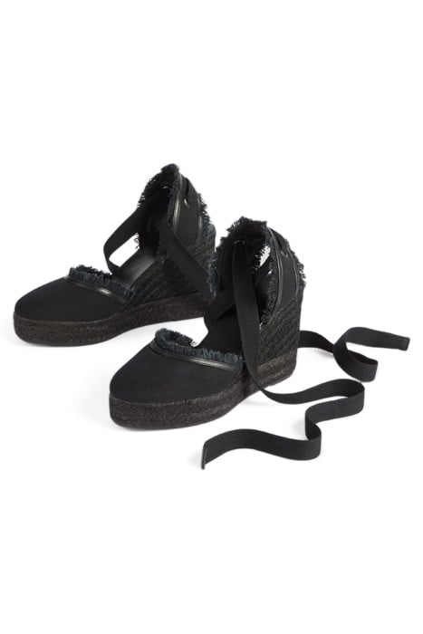 SOFIA FRAYED ESPADRILLES BLACK 3