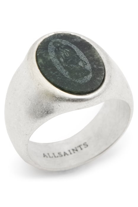 SAINT STONE RING WARM SILVER/JADE 3