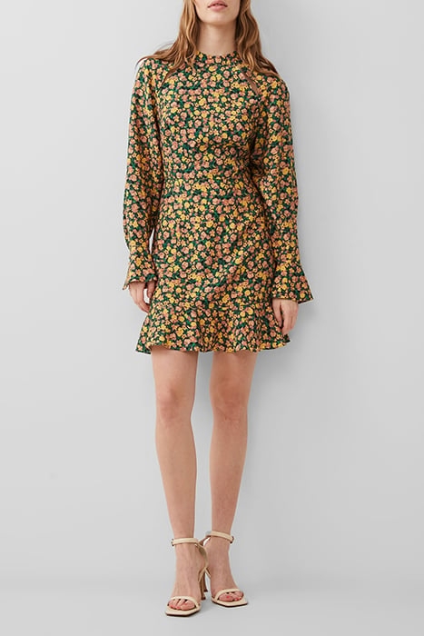 ALEEZIA FLAVIA TEXTURED DRESS GREEN 1