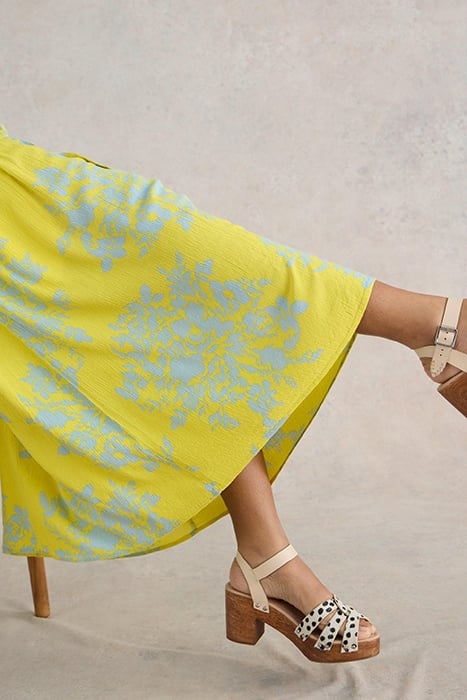 SEEMA ECO VERO MIDI SKIRT YELLOW PRINTED 3