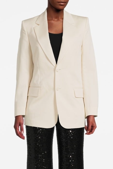 TAILORED PINSTRIPE BLAZER BONE WHITE 1