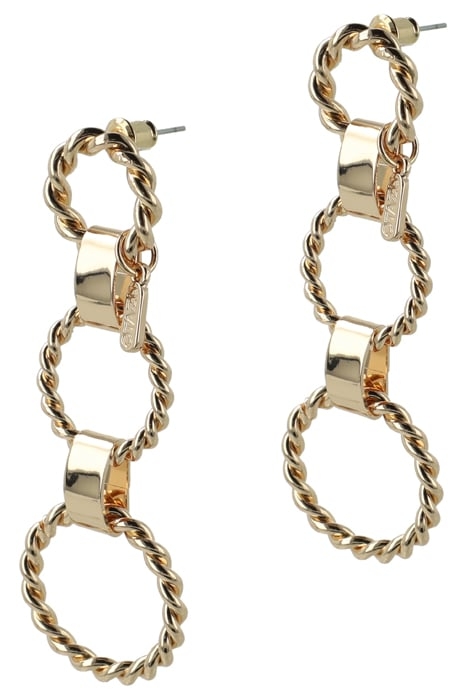 TWISTED TRIPLE GOLD EARRINGS GOLD 3