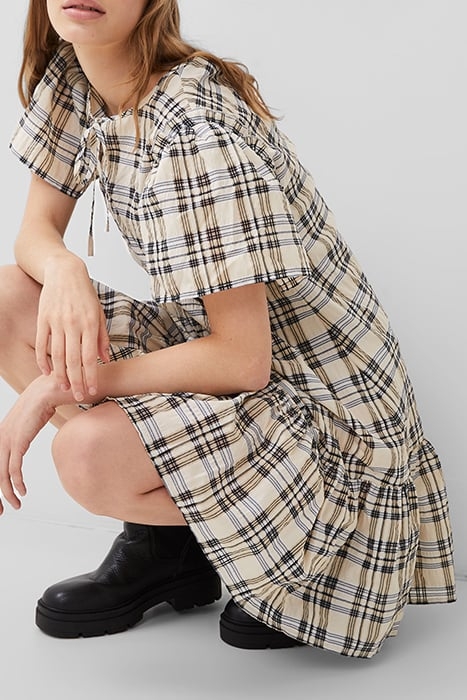 IVY CHECK DRESS BLACK 3