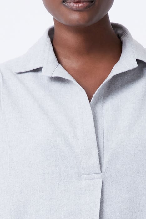 FLANNEL POPOVER LIGHT GREY MEL 4